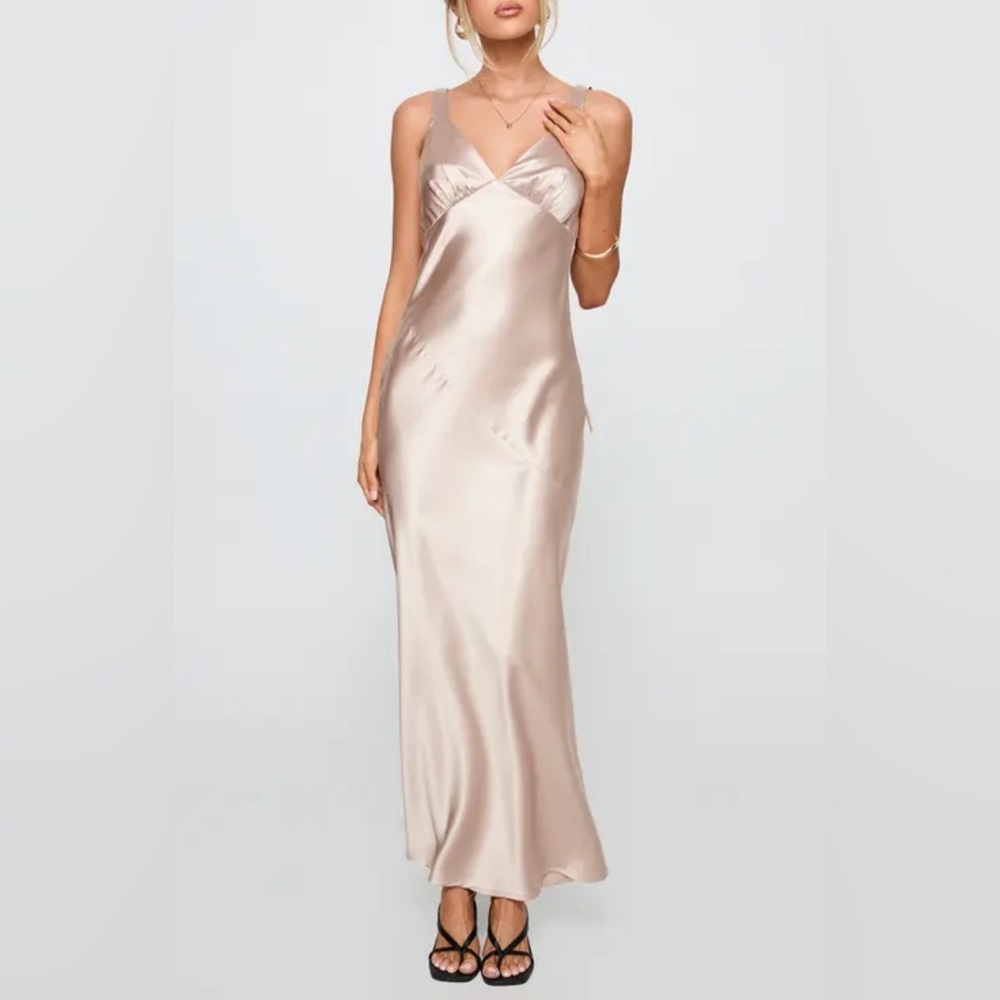 Princess Polly Northern Star Maxi Dress – Champagne | US 0 | Like New - Picture 8 of 9